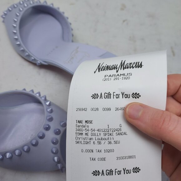 Christian Louboutin ME DOLLY SPIKE Skylight Purple Stud Heel Sandal - Picture 3 of 12